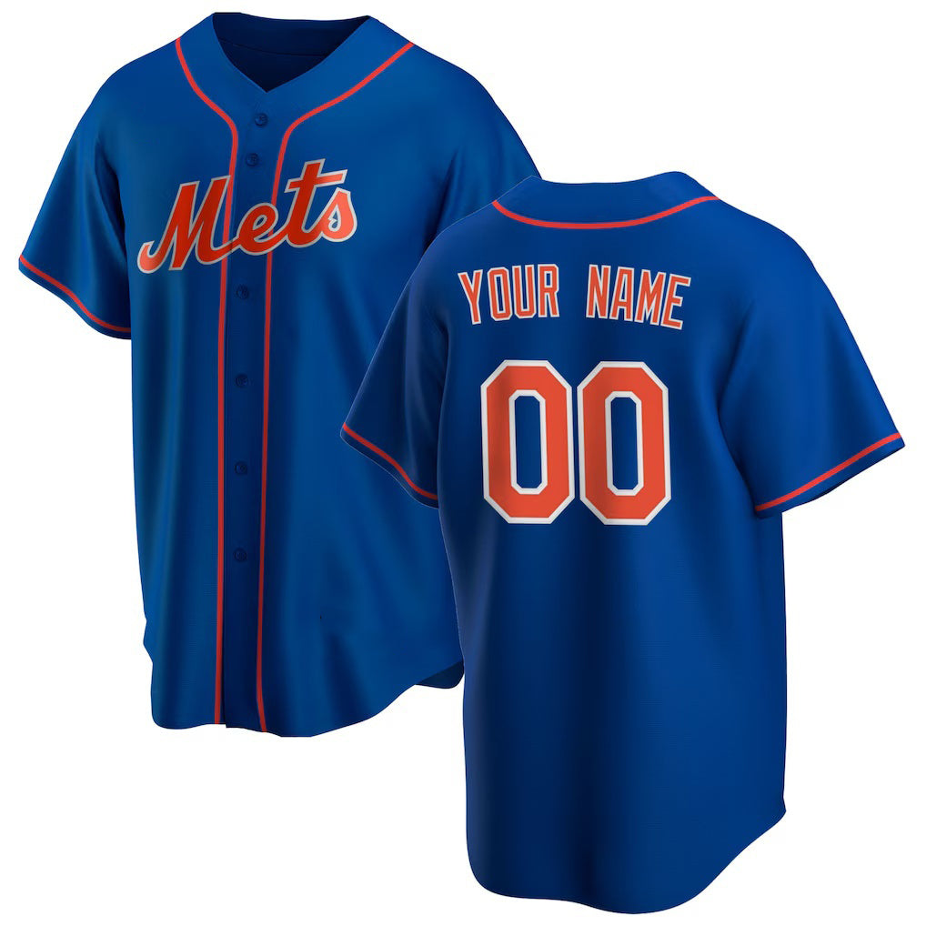 Custom New York Mets Royal JEROMEN Alternate Replica Pick-A-Player Jersey
