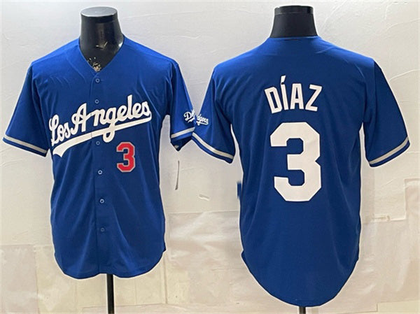 Los Angeles Dodgers #3 Edwin D¨ªaz Royal JEROMEN Alternate Stadium Stitched Jersey