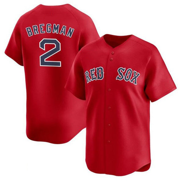 Boston Red Sox #2 Alex Bregman Red JEROMEN 2024 Alternate Limited Stitched Jersey