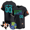 Custom Houston Astros Cactus Jack Astro World Vapor Premier Limited Jersey ¨C Black JEROMEN