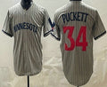 Minnesota Twins #34 Kirby Puckett Grey JEROMEN Cool Base Stitched Jersey