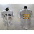 New York Yankees #99 Aaron Judge White JEROMEN Pinstripe Without Name Fashion Cool Base Jerseys