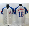 Atlanta Braves #16 Travis dArnaud White JEROMEN 2023 City Connect Flex Base Stitched Jersey