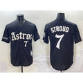 Houston Astros #7 C.J. Stroud Black JEROMEN Gothic 'Houston Born Barrio Raised' Limited Stitched Jersey