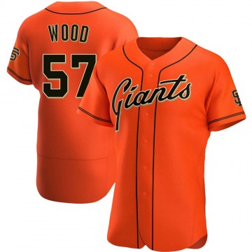 San Francisco Giants #57 Alex Wood Orange JEROMEN Flex Base Jersey