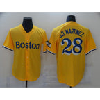Boston Red Sox #28 J.D.Martinez Yellow JEROMEN City Edition Game 2021 Jerseys