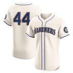 Seattle Mariners #44 Julio Rodr¨ªguez Cream JEROMEN Alternate 2 Elite Player Jersey