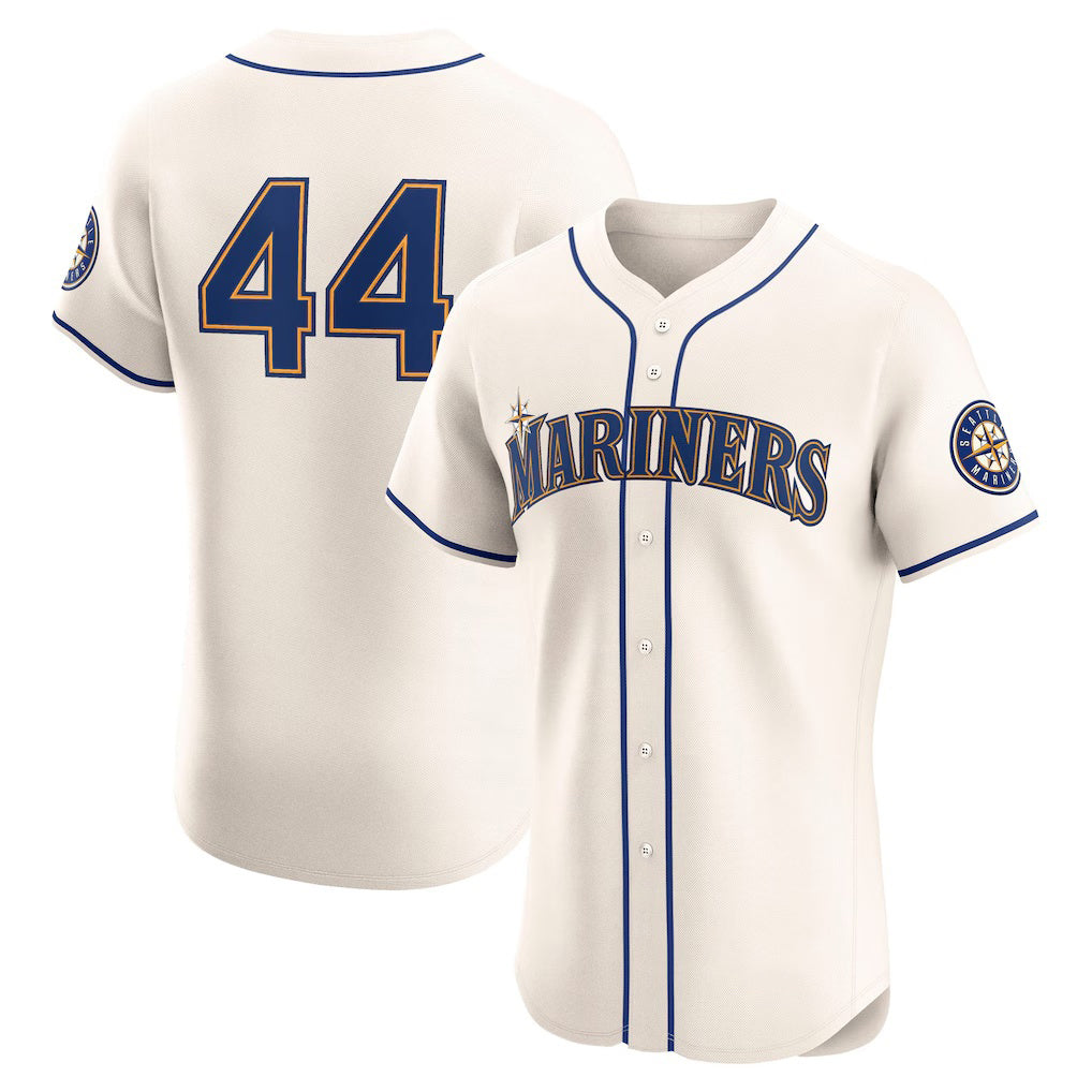Seattle Mariners #44 Julio Rodr¨ªguez Cream JEROMEN Alternate 2 Elite Player Jersey