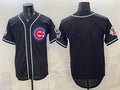 Chicago Cubs Blank 2026 Fashion Replica Black JEROMEN Out Stitched Jersey