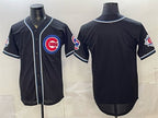 Chicago Cubs Blank 2026 Fashion Replica Black JEROMEN Out Stitched Jersey