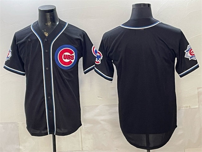 Chicago Cubs Blank 2026 Fashion Replica Black JEROMEN Out Stitched Jersey