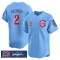 Chicago Cubs #2 Nico Hoerner Blue JEROMEN 'Ryne Sandberg Tribute' Vapor Limited V3 Stitched Jersey