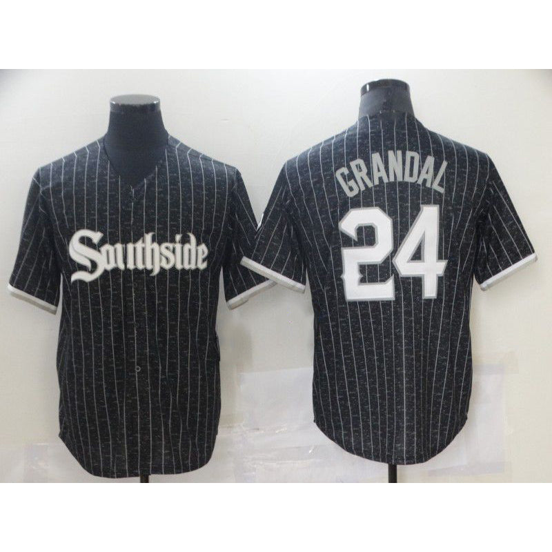 Chicago White Sox #24 Grandal City Edition Black JEROMEN Game 2021 Jerseys