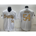Atlanta Braves #54 Max Fried Number White JEROMEN 2022 All Star Stitched Cool Base Jersey
