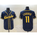 Milwaukee Brewers #11 Jackson Chourio White JEROMEN 2024 Alternate Limited Stitched Jersey