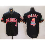 San Diego Padres #4 Luis Arraez Black JEROMEN Mexico Cool Base Stitched Jersey