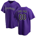 Custom Colorado Rockies Purple JEROMEN Alternate Replica Jersey