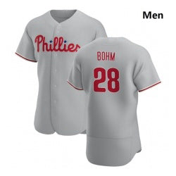 Philadelphia Phillies #28 Alec Bohm Gray JEROMEN Road 2020 Authentic Player Jersey