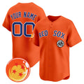 Custom Boston Red Sox x Dragon Ball Orange JEROMEN Vapor Premier Limited Jersey - All Stitched