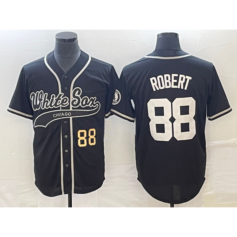 Chicago White Sox #88 Luis Robert Number Black JEROMEN Cool Base Stitched Jersey