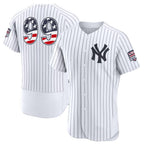 New York Yankees #99 Aaron Judge USA 250 Fourth of July Home Authentic Jersey - White JEROMEN