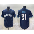 Chicago Cubs #21 Sammy Sosa Navy JEROMEN City Connect Stitched Jersey