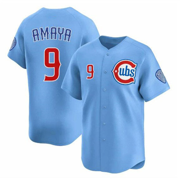 Chicago Cubs #9 Miguel Amaya Blue JEROMEN 2024-25 2nd Alternate Limited Stitched Jersey