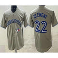 Toronto Blue Jays #22 Ernie Clement Gray JEROMEN Cool Base Jersey