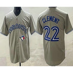 Toronto Blue Jays #22 Ernie Clement Gray JEROMEN Cool Base Jersey