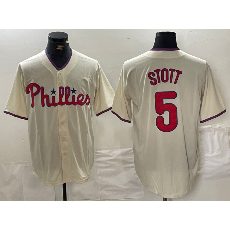 Philadelphia Phillies #5 Bryson Stott Cream JEROMEN Cool Base Jersey