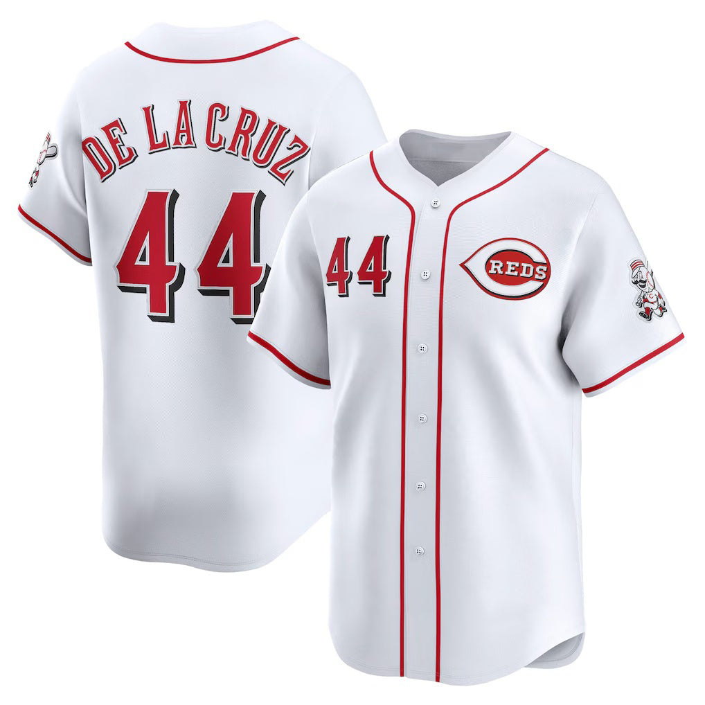 Cincinnati Reds #44 Elly De La Cruz White JEROMEN Home Limited Player Jersey