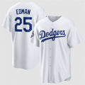 Los Angeles Dodgers #25 Tommy Edman White JEROMEN 2025 World Series Champions Home Cool Base Stitched Jersey