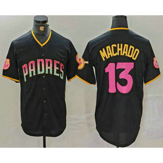 San Diego Padres #13 Manny Machado Black JEROMEN 20th Anniversary Cool Base Stitched Jersey