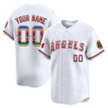 Custom Los Angeles Angels Mexico Vapor Premier Limited Jersey ¨C All Stitched-White JEROMEN