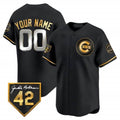 Custom Chicago Cubs 2024 Jackie Robinson Patch Vapor Premier Limited Jersey V2 ¨C All Stitched-Black JEROMEN