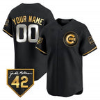 Custom Chicago Cubs 2024 Jackie Robinson Patch Vapor Premier Limited Jersey V2 ¨C All Stitched-Black JEROMEN