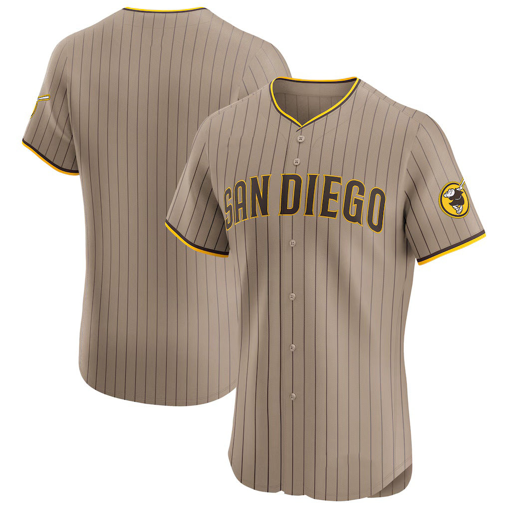 San Diego Padres Sand JEROMEN Alternate Vapor Premier Elite Patch Jersey