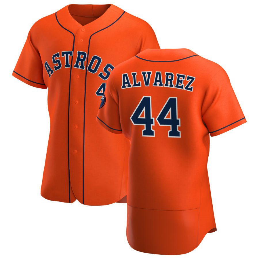 Houston Astros #44 Yordan Alvarez Orange JEROMEN Alternate 2020 Authentic Team Jersey