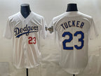 Los Angeles Dodgers #23 Kyle Tucker White JEROMEN 2026 Gold Collection Stadium Stitched Jersey