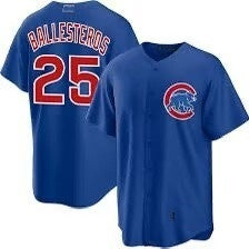 Chicago Cubs #25 Moises ballesteros Blue JEROMEN Cool Base Stitched Jersey