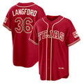 Texas Rangers #36 Wyatt Langford Red JEROMEN 2026 City Connect Stadium Jersey