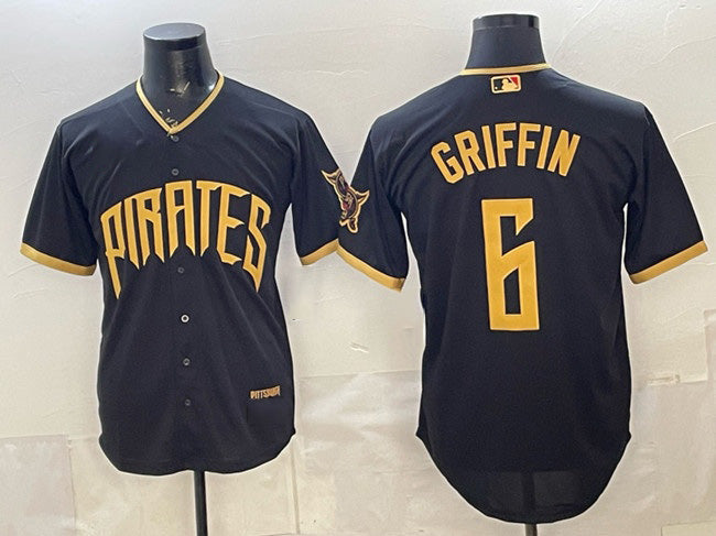 Pittsburgh Pirates #6 Konnor Griffin Black JEROMEN 2026 City Connect Stadium Stitched Jersey