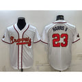 Atlanta Braves #23 Michael Harris II White Gold JEROMEN World Series Champions Program Cool Base Stitched Jersey
