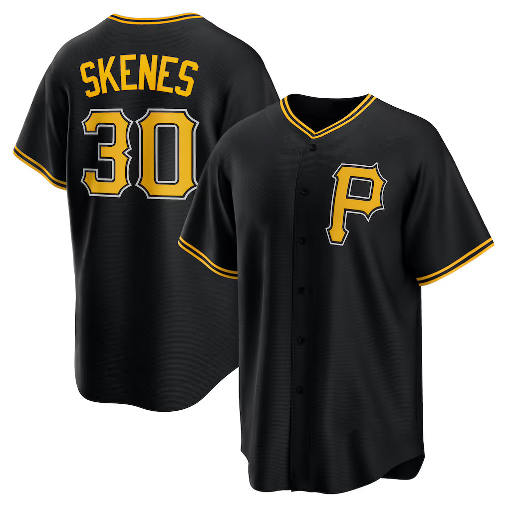 Pittsburgh Pirates #30 Paul Skenes Black JEROMEN Alternate Replica Player Jersey