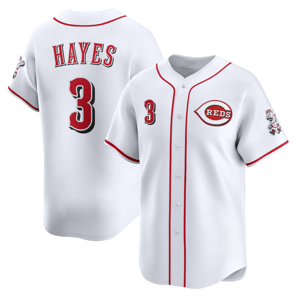 Cincinnati Reds #3 Ke'Bryan Hayes White JEROMEN Home Limited Player Jersey