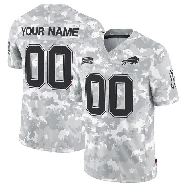 Custom B.Bills Active Player 2024 F.U.S.E Arctic Camo JEROMEN Salute To Service Limited Stitched Jersey