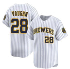 Milwaukee Brewers #28 Andrew Vaughn White JEROMEN Alternate Limited Stitched Jersey