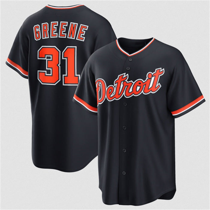 Detroit Tigers #31 Riley Greene Navy JEROMEN Alternate Stitched Jersey