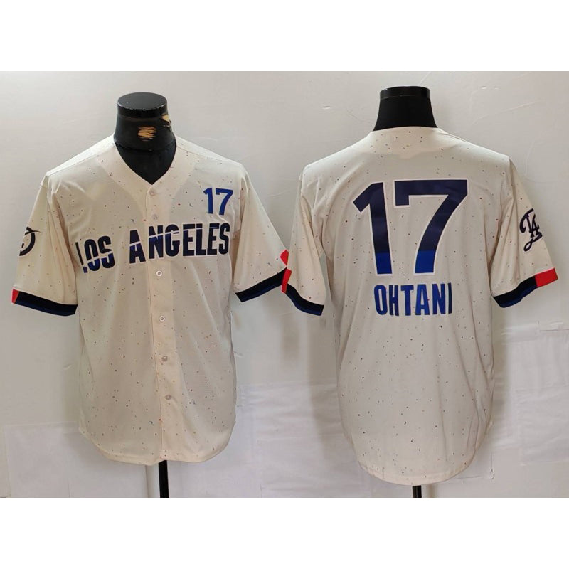 Los Angeles Dodgers #17 Shohei Ohtani Cream JEROMEN 2024 City Connect Limited Jersey