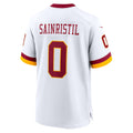 W.Commanders #0 Mike Sainristil White JEROMEN Game Jersey